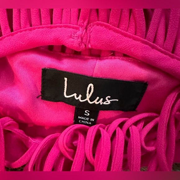 Lulu's Tell Me Sleeveless Fuchsia Mini Swing Dress TB3 - Picture 8 of 8